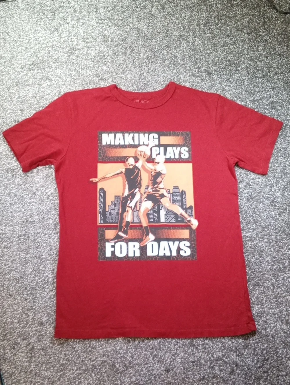 The Children's Place Red Graphic 'Making Plays For Days' Short Sleeve Tee